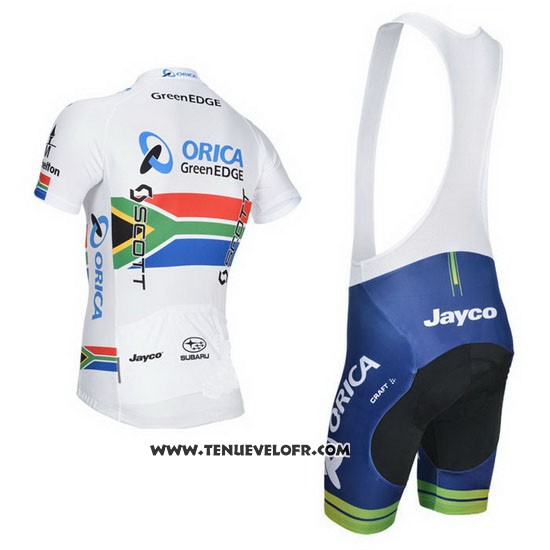 2014 Maillot Ciclismo Orica GreenEDGE Champion Afrique Du Sud Manches Courtes et Cuissard